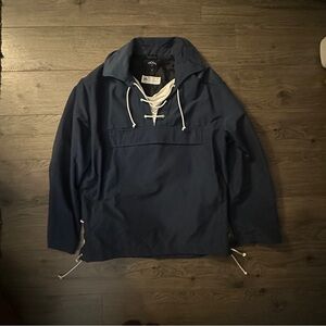 Noah NYC Navy Ski Anorak with Lace-Up Front
